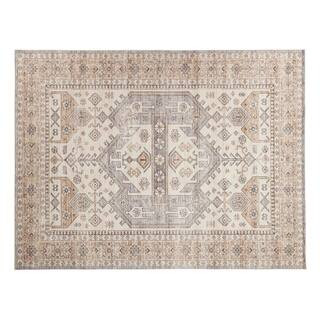 Home Decorators Collection Harmony Global Sand 6 ft. x 9 ft. Indoor Machine Washable Area Rug 620... | The Home Depot