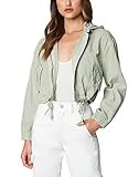 [BLANKNYC] Womens Twill Hooded Shirt Jacket with Pockets and Drawstring Finish, Stylish Coat & Desig | Amazon (US)