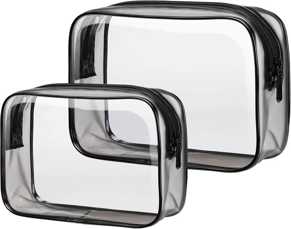 PACKISM TSA Approved Toiletry Bags - 2 Pack Clear Toiletry Bags Clear Travels Bags for toiletries... | Amazon (US)