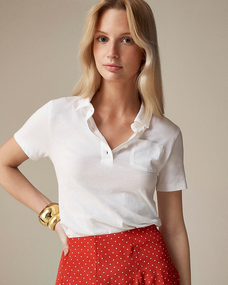 Vintage jersey shrunken polo T-shirt | J. Crew US