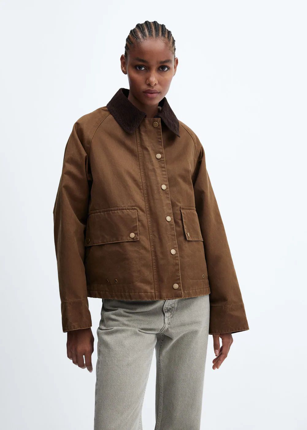 Waxed-effect parka -  Women | Mango USA | MANGO (US)