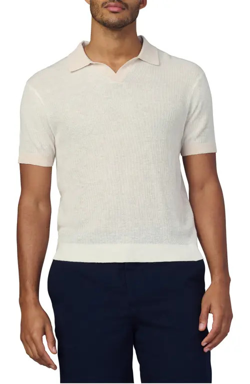 Joe's Club Cotton & Linen Polo in Papyrus at Nordstrom, Size Large | Nordstrom