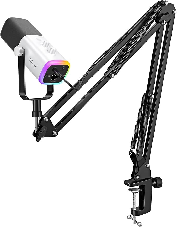 FIFINE Gaming XLR/USB Microphone Kit, Streaming Dynamic Mic Set for PC, Computer Mic for Vocal Po... | Amazon (US)