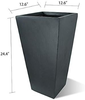 Kante RF0004C-C70221 Lightweight Concrete Modern Tapered Tall Rectangle Outdoor Planter, Burnishe... | Amazon (US)