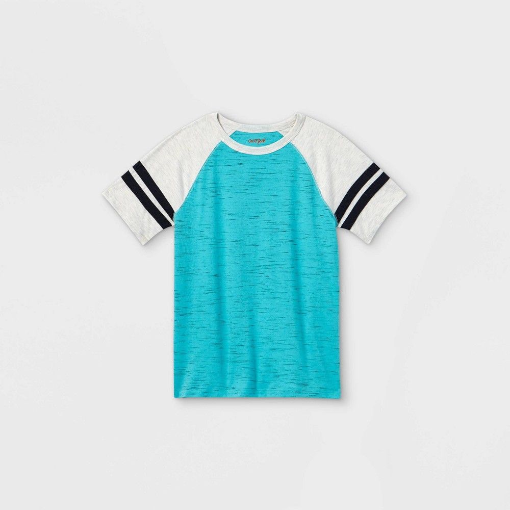 Boys' Baseball Short Sleeve T-Shirt - Cat & Jack™ Teal/Gray | Target