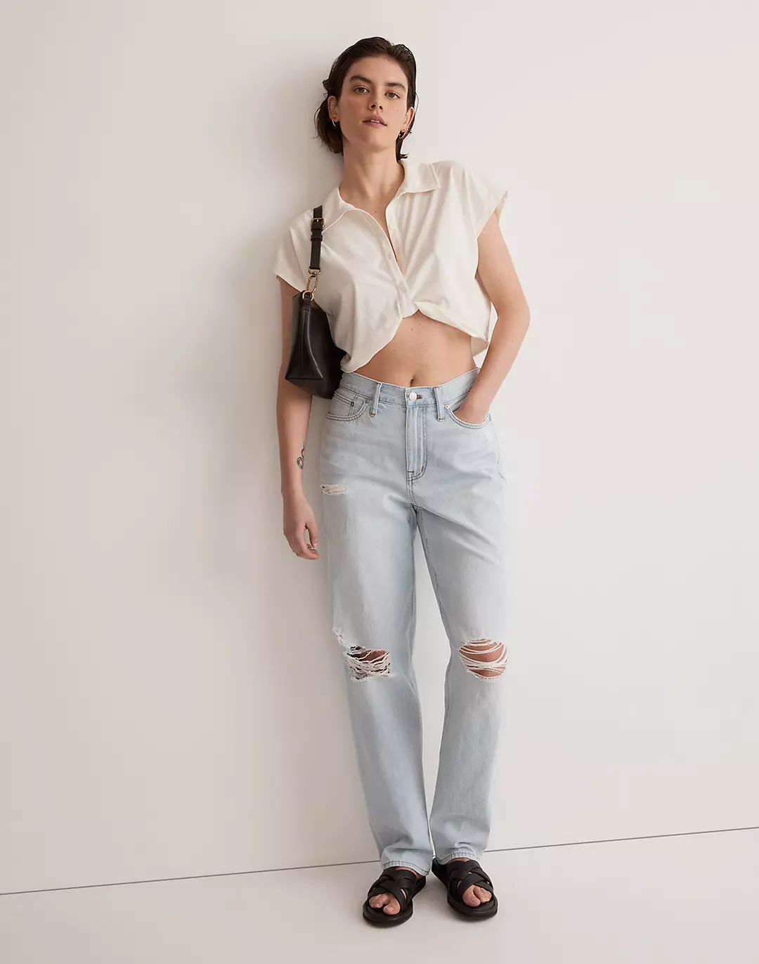The Slouchy Boyjean in Wrightlane Wash: Ripped Edition | Madewell