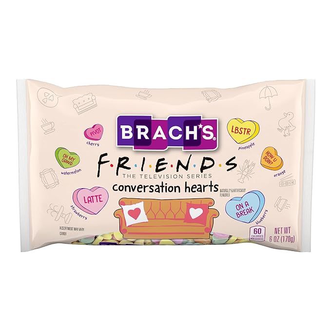 Brach's FRIENDS Valentine's Day Conversation Hearts Candy, 6 oz Bag | Amazon (US)