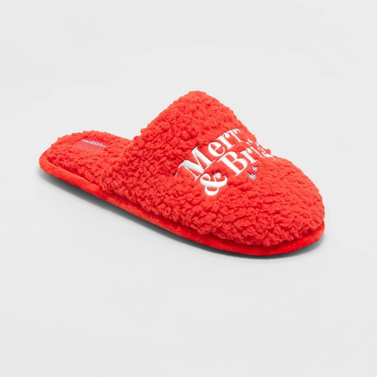 Women's Holiday Merry & Bright Scuff Slippers - Wondershop™ Red L | Target