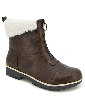 JBU Women's Brynn Water Resistant Zip-Front Cozy Booties - Macy's | Macy's