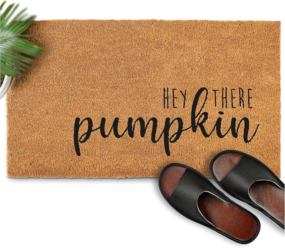 Hey There Pumpkin Doormat 30x17 Inch, Hey There Pumpkin Welcome Mat, Pumpkin Outdoor Mat, Hallowe... | Amazon (US)