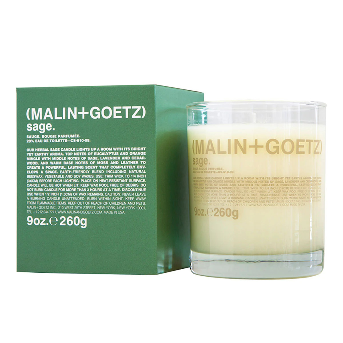MALIN+GOETZ Sage Candle (9 oz) | Smallflower