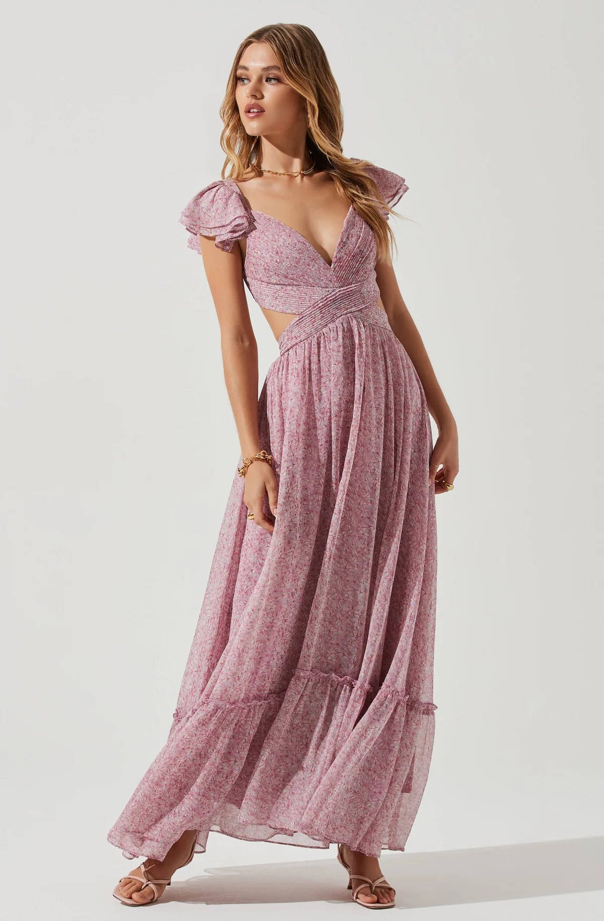 Primrose Floral Strappy Back Maxi Dress | ASTR The Label (US)