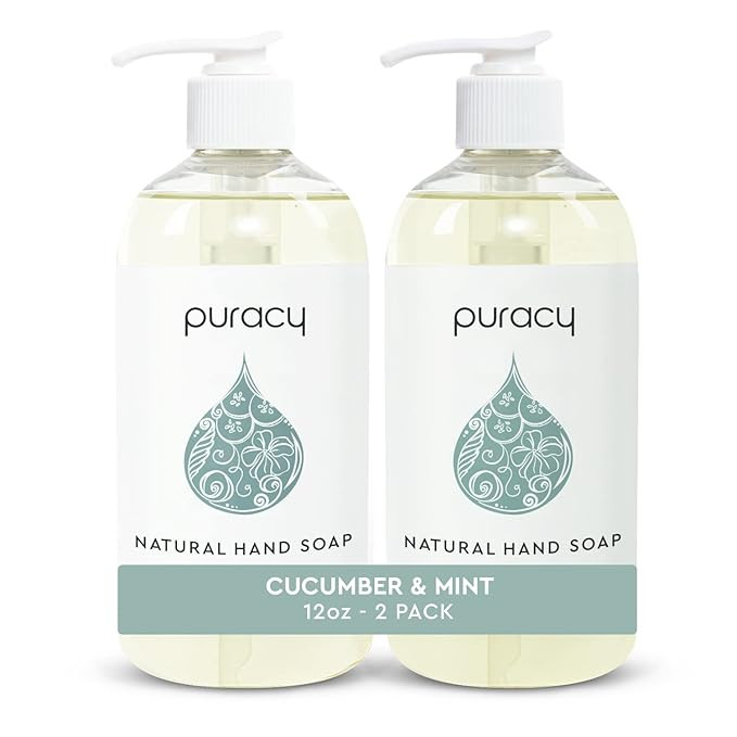 Puracy Hand Soap – Perfect Skin, Pure Ingredients - Cucumber & Mint, Moisturizing Natural Liqui... | Amazon (US)