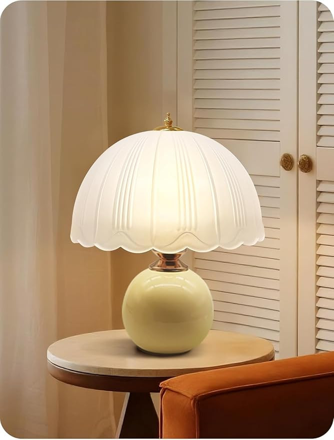 Mid Century Modern Lamp for Bedroom, Vintage Bedside Small Lamp for Living Room, 12" Cute Small U... | Amazon (US)