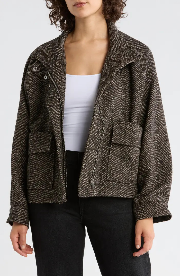 Herringbone Zip Jacket | Nordstrom Rack