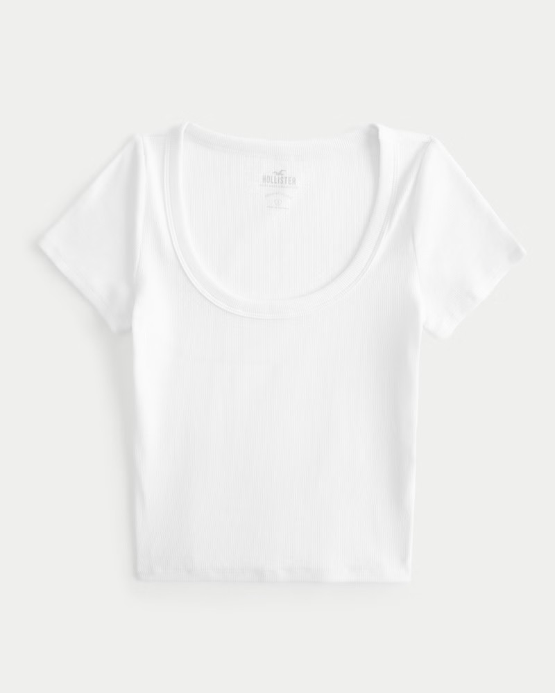 Ribbed Scoop Baby Tee | Hollister (US)