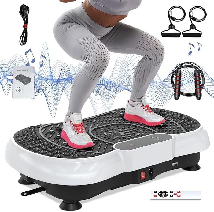 Bigzzia Vibration Plate Exercise Machine for Weight Loss – 100-Speed Platform with Remote & Res... | Amazon (US)