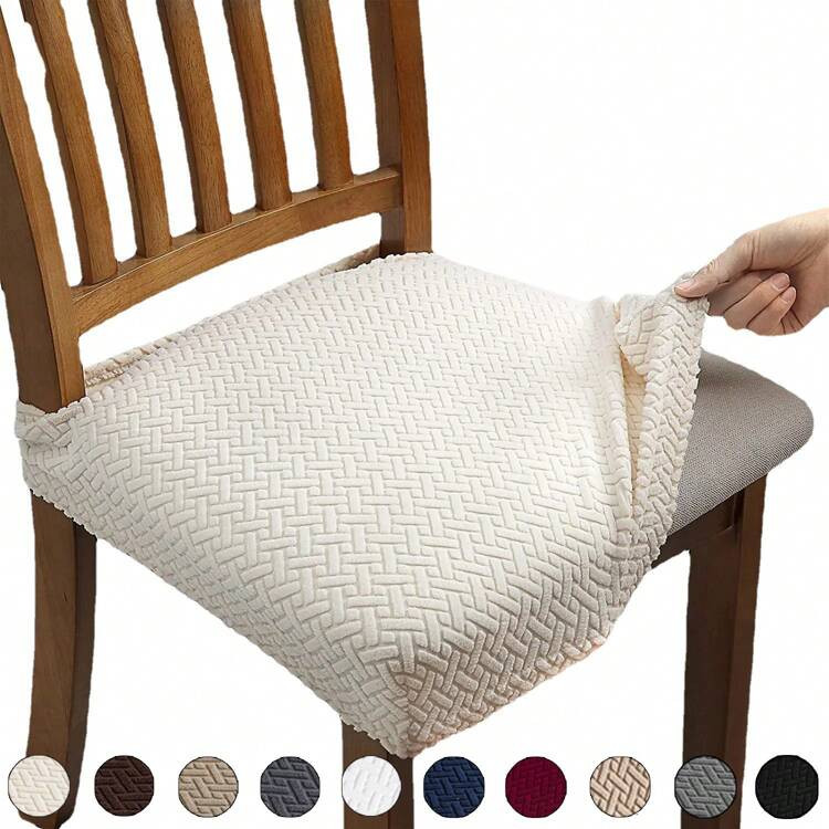 1/4/6 Pieces Of Dining Chair Covers, Brushed Jacquard Chair Covers, Detachable And Washable Furniture Protective Covers, Suitable For Home Decoration In Dining Rooms, Living Rooms, Bedrooms And Offices | SHEIN