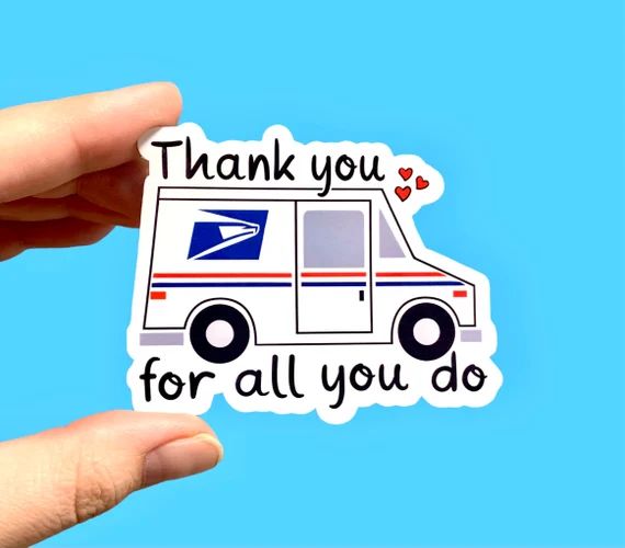 USPS appreciation sticker  Thank you postal workers  Thank | Etsy | Etsy (US)