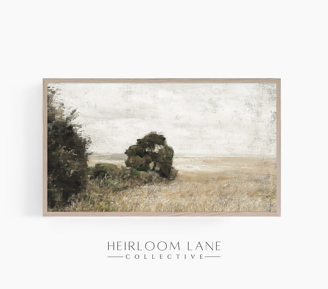 Vintage Field Meadow Painting Digital Download | Frame TV Size (3840 x 2160) | Vintage Wall Art |... | Etsy (US)