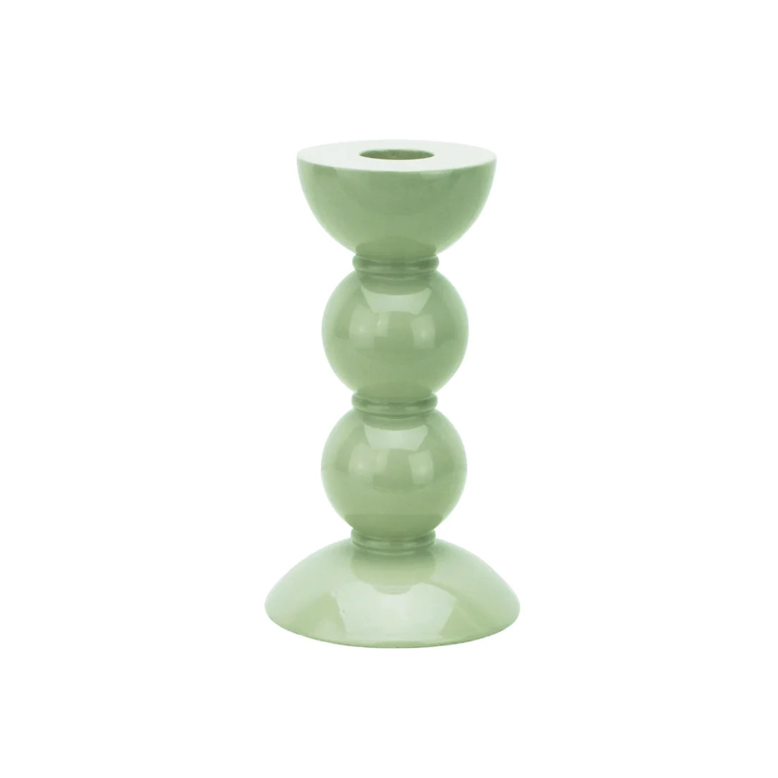 Sage Bobbin Candlestick, Small | Waiting On Martha