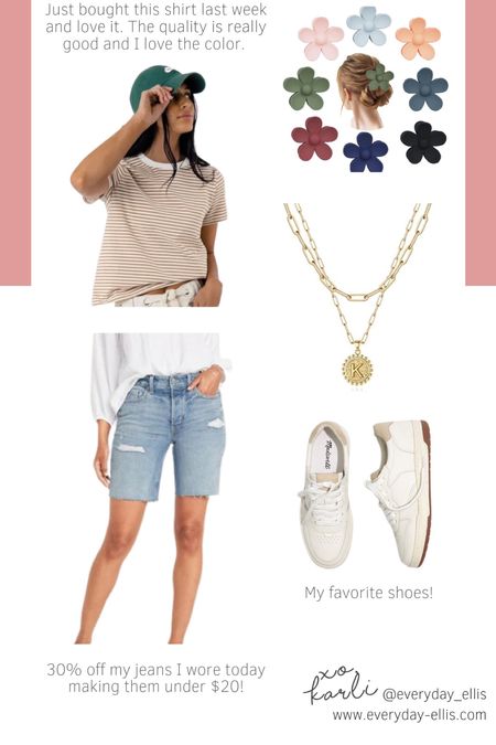 Summer fashion. Bermuda shorts. Old navy fashion. Summer style. Women fashion. Madewell shoes. Amazon style  

#LTKunder50 #LTKstyletip #LTKsalealert