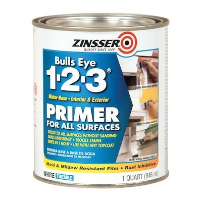 Zinsser Bulls Eye 1-2-3 Interior or Exterior Multi-Purpose Water-Based Wall and Ceiling Primer (1... | Lowe's