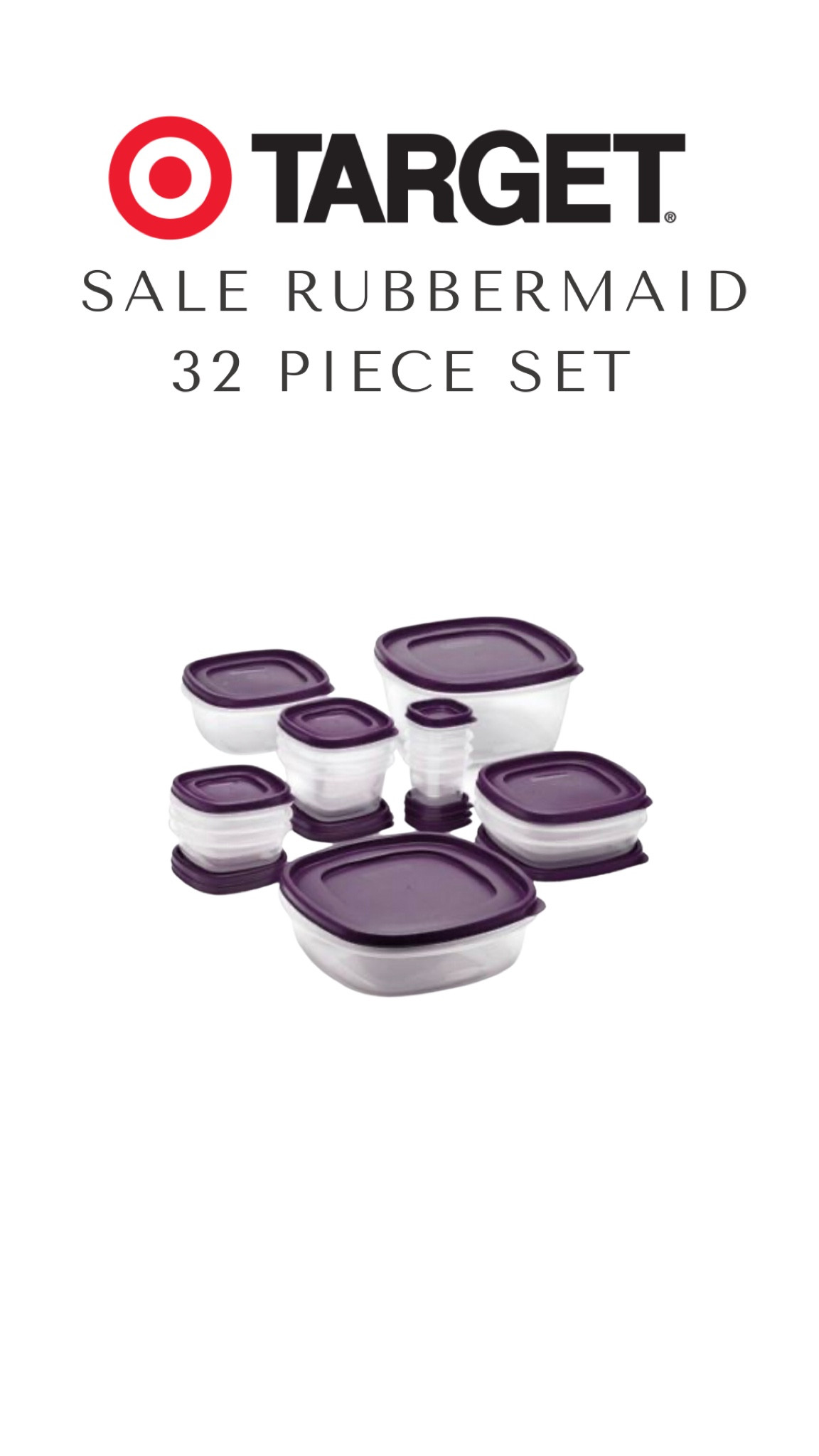 Target Sale - 32 piece Rubbermaid Tupperware Set, only $8.99! Regularly $17.99

#LTKsalealert #LTKunder50 #LTKhome