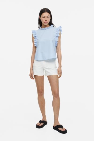 Blouse with Eyelet Embroidery | H&M (US + CA)