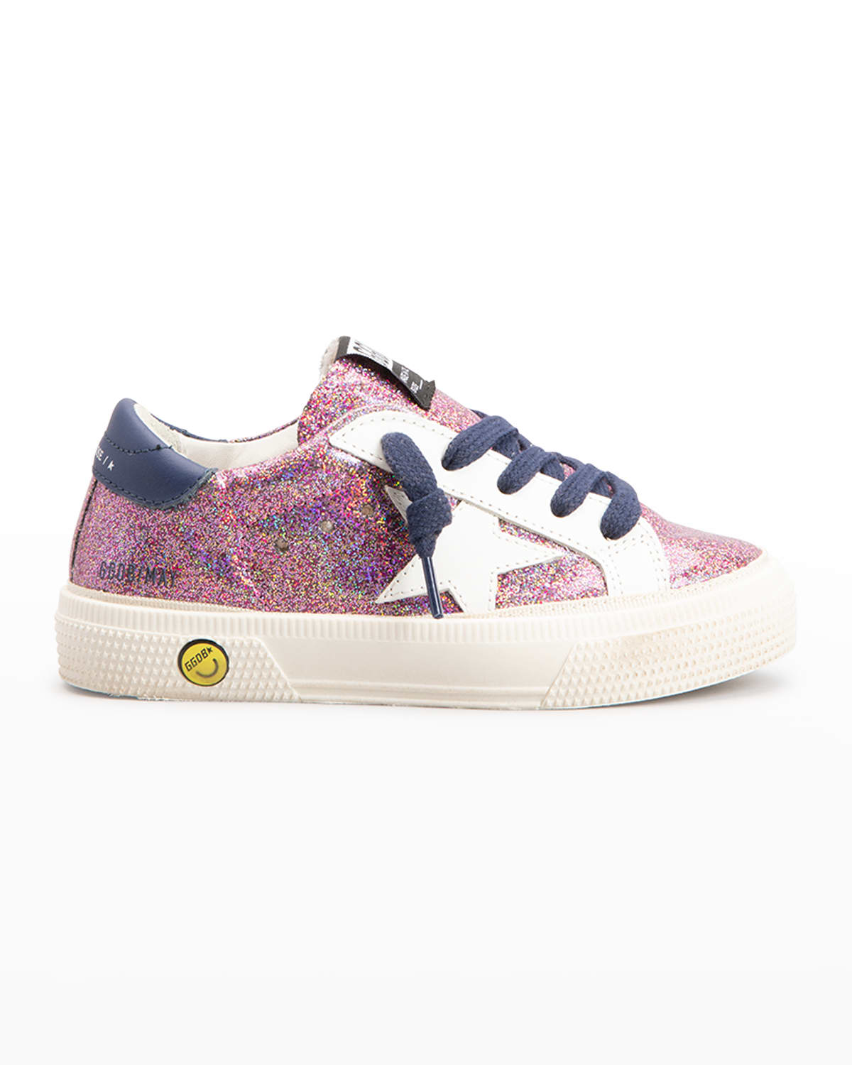 Girl's May Glitter Star Sneakers, Size Toddler/Kids | Neiman Marcus
