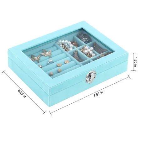 Velvet Jewelry Organizer For Earring&Rings Storage，Blue | Walmart (US)