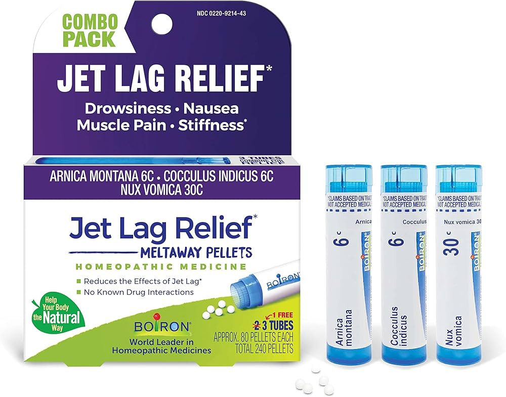 Boiron Jet Lag Relief Kit - Travel Essential for Relief from Nausea, Stiffness, Muscle Pain, and ... | Amazon (US)