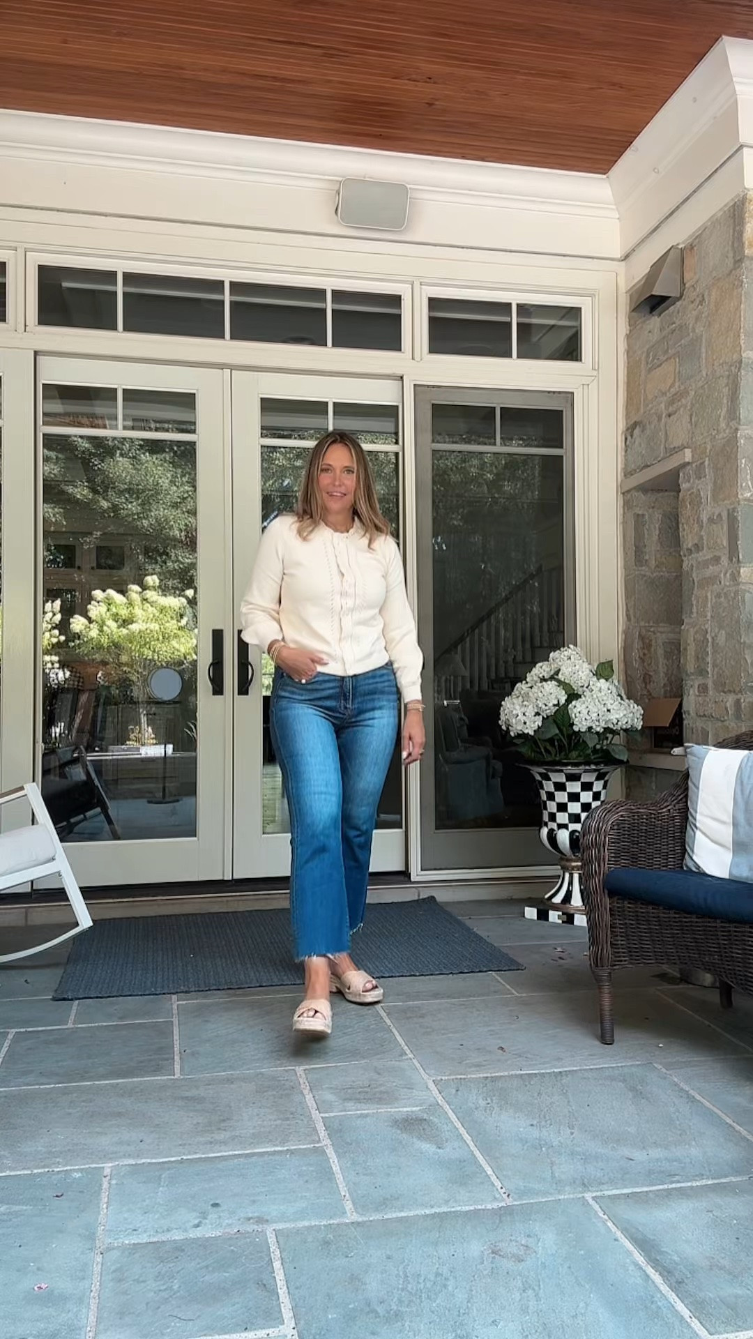 Love this gorgeous sweater and the jeans that have tummy control!