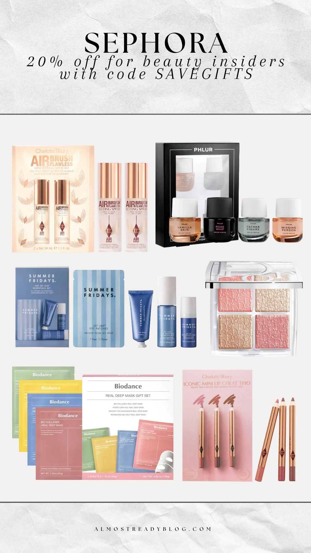 20% off for Beauty Insiders with code SAVEGIFTS at Sephora!! 

gifts for her, makeup routine, phlur, gifts under 100, gift set, summer fridays, charlotte tilbury, dior, biodance, amanda west 

 #LTKSaleAlert #LTKFindsUnder100 #LTKBeauty