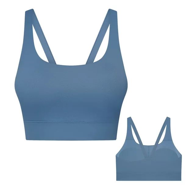 Sports Bra for Women High Impact V-Back Gym Yoga Strappy Padded Racerback Bras Large Bust Exercis... | Walmart (US)