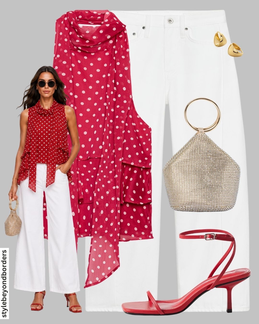 Holiday lunch outfit in Mallorca 🌺🌊🌴




Tags: polka dot top, white wide leg jeans, summer bag, red heels, chic look, euro summer outfit, holiday outfit, beach vacation outfit, zara, asos

#LTKsummer #LTKtravel #LTKstyletip
