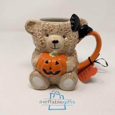 Creepy Critters Bear Holding Pumpkin Halloween Mug Summerween | eBay US