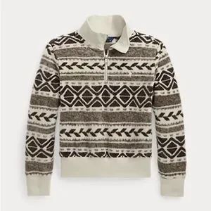 Polo Ralph Lauren Fair Isle Quarter Zip Fleece Sweater | Poshmark
