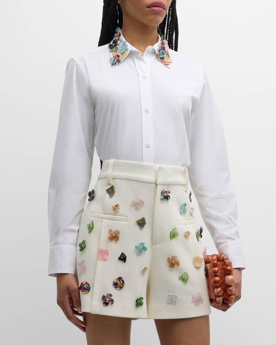 Libertine Button Town Embellished-Collar New Classic Shirt | Neiman Marcus