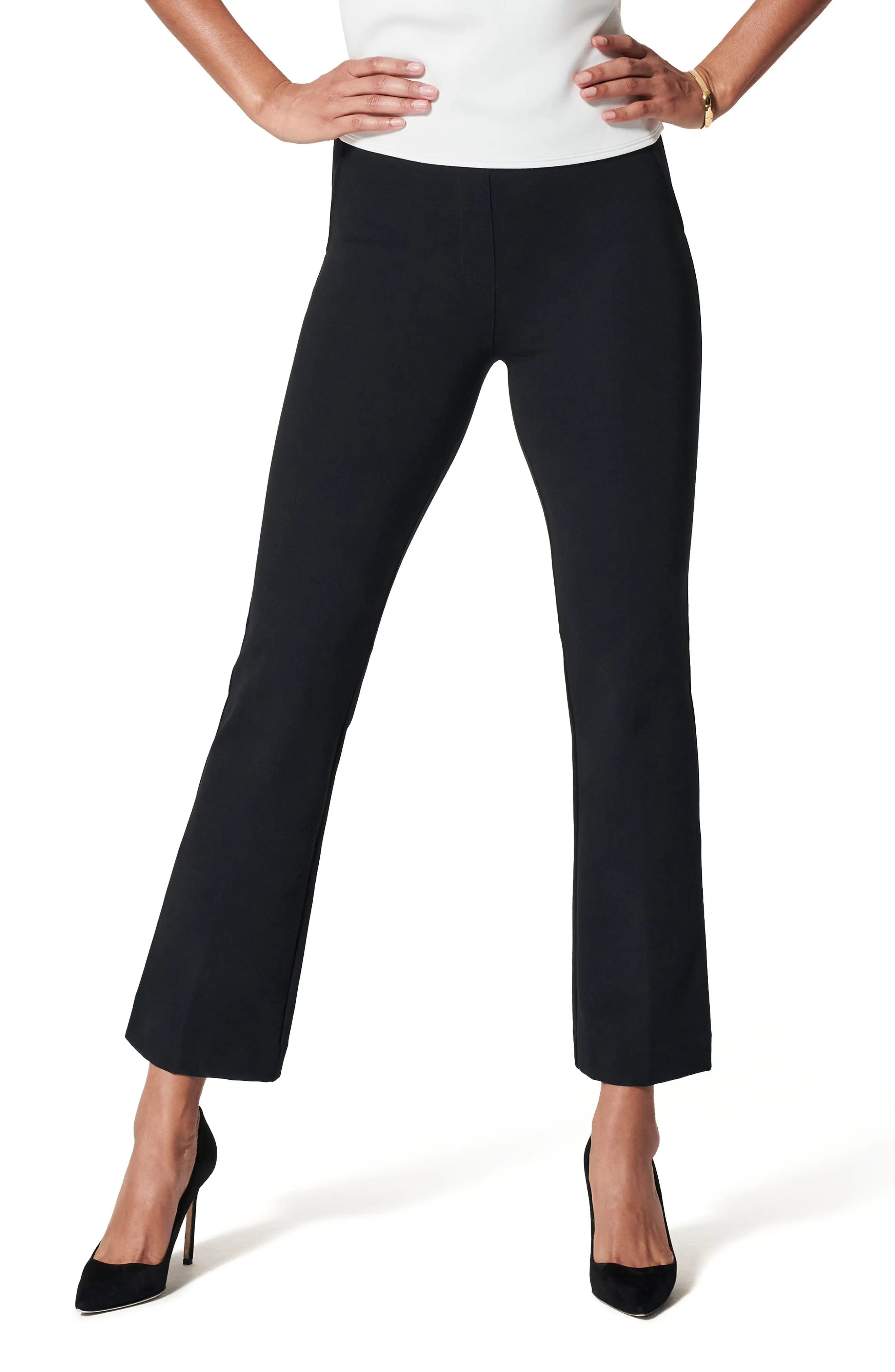 SPANX® The Perfect Kick Flare Ponte Pants in Classic Black at Nordstrom, Size X-Small | Nordstrom