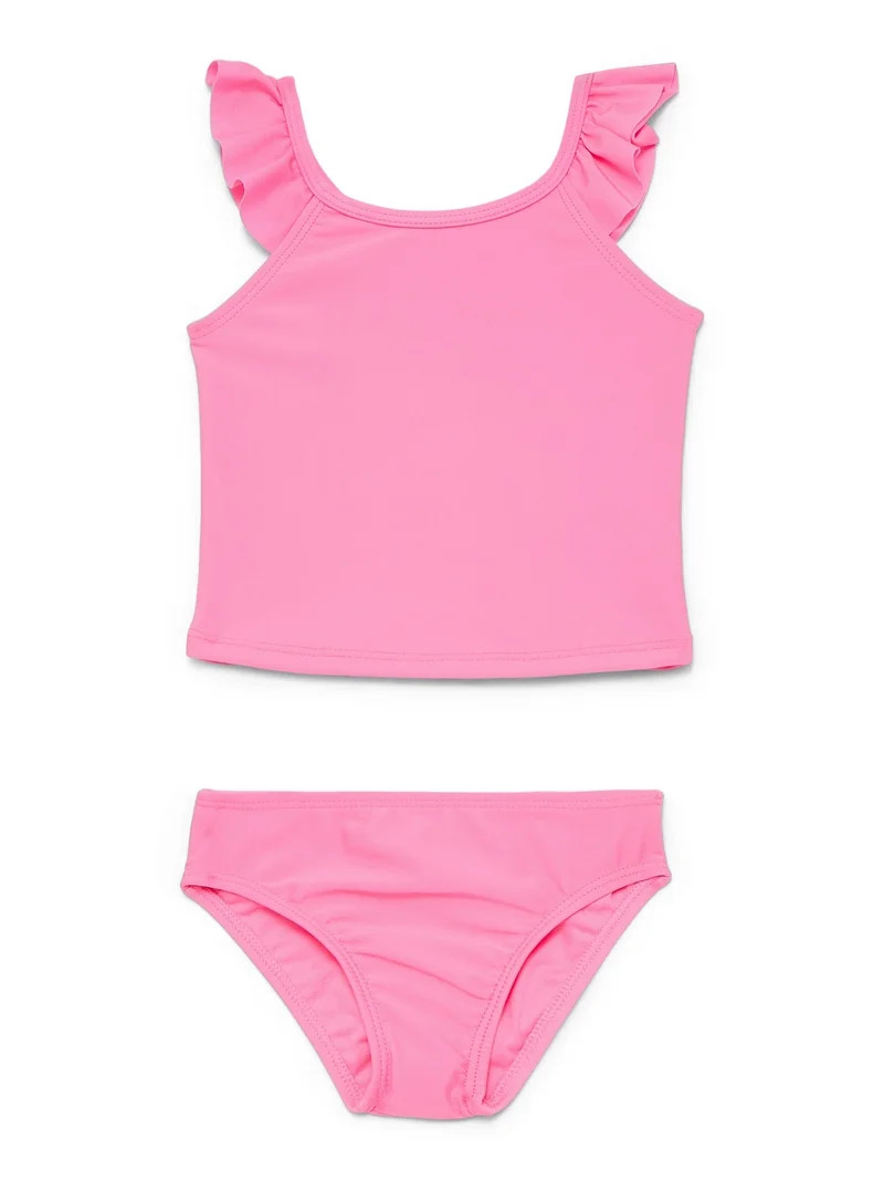 Wonder Nation Baby and Toddler Girl Tankini Swimsuit, 2-Piece, Sizes 12M-5T | Walmart (US)