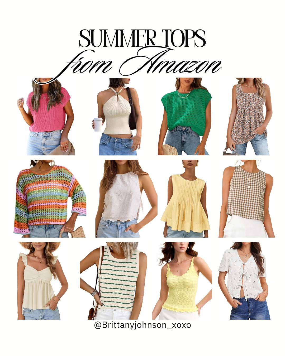Summer tops from Amazon I’m loving right now! ☀️ So many cute options to pair with denim, shorts, or white pants all season long! 

 #LTKootd #LTKSeasonal #LTKSaleAlert