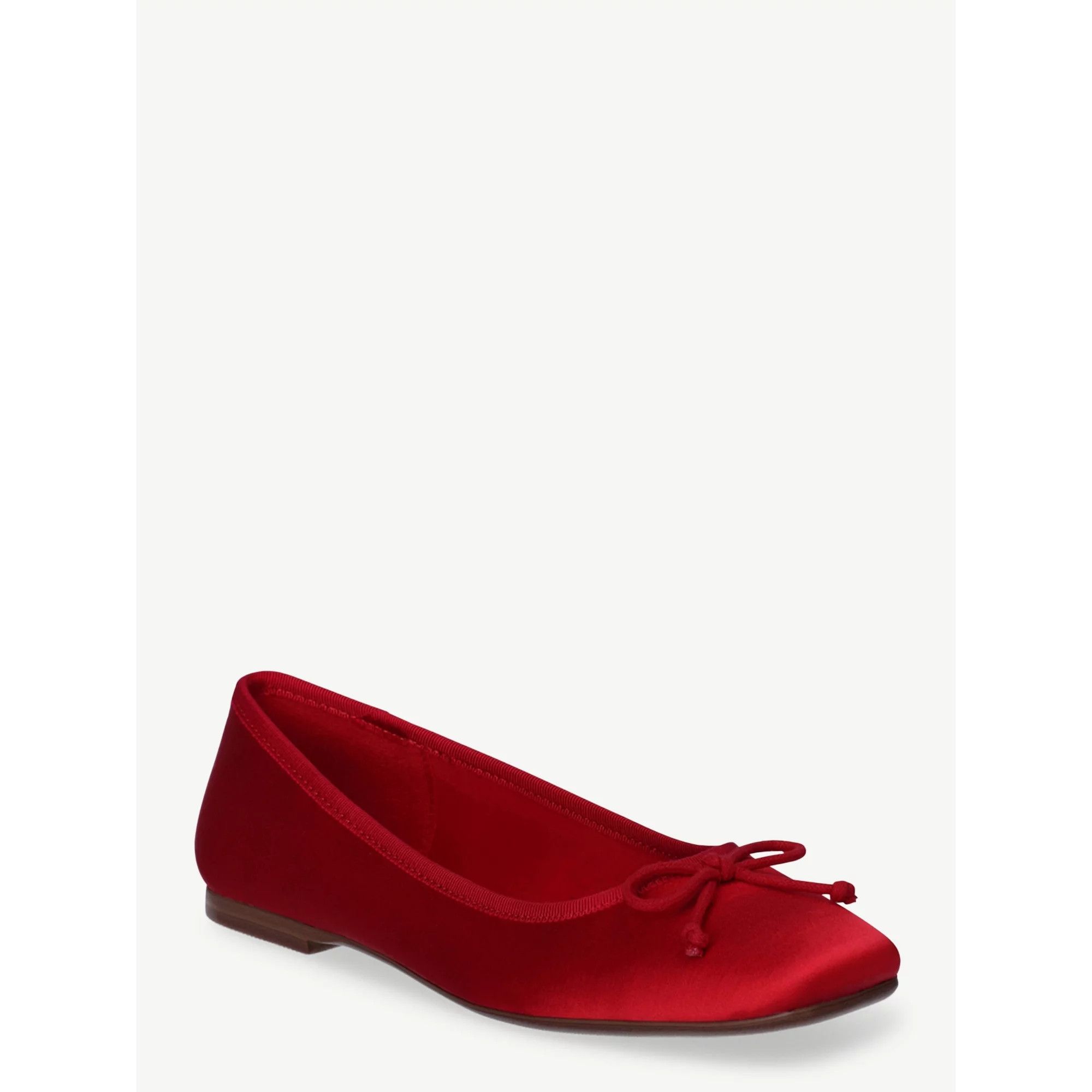 Scoop Women's Square Toe Ballet Flats | Red Shoes #LTKHoliday #LTKshoecrush #LTKParties  | Walmart (US)