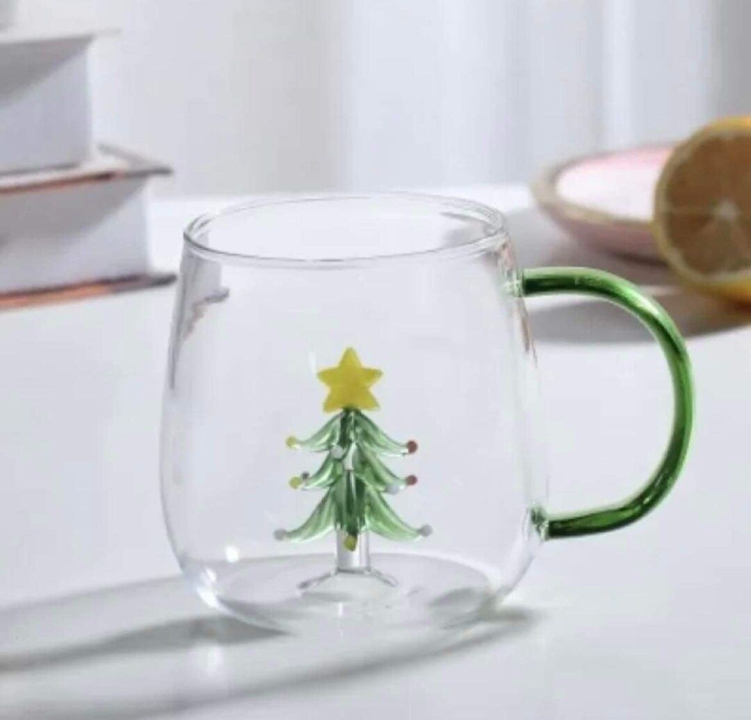 New 3D Christmas Tree Glass 400ml Mug / Cup Collective Item / - Etsy | Etsy (US)