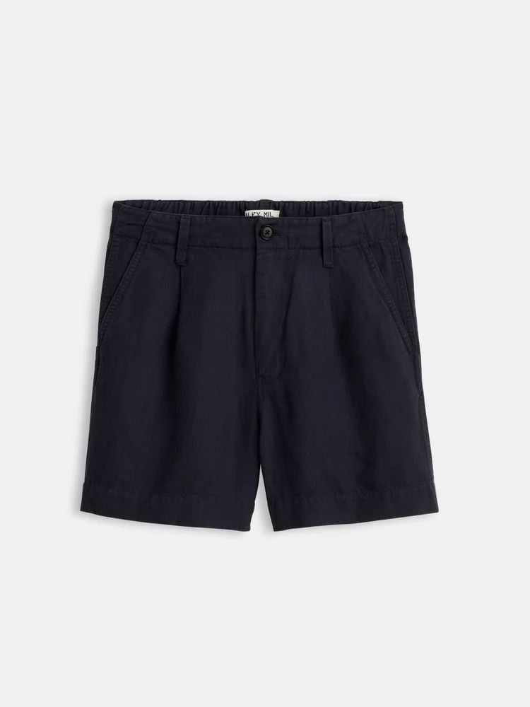 Madeline Pleated Shorts in Twill | Alex Mill