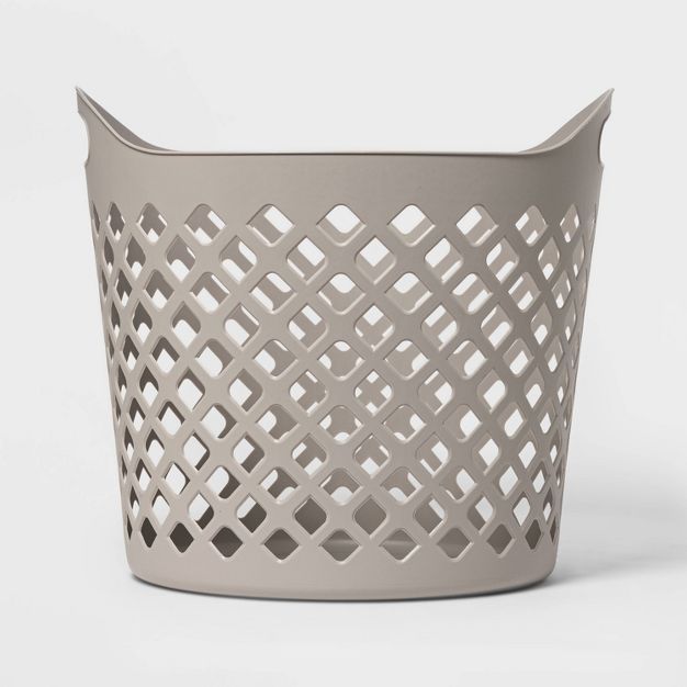 Flexible Laundry Basket Diamond Round Gray - Room Essentials™ | Target