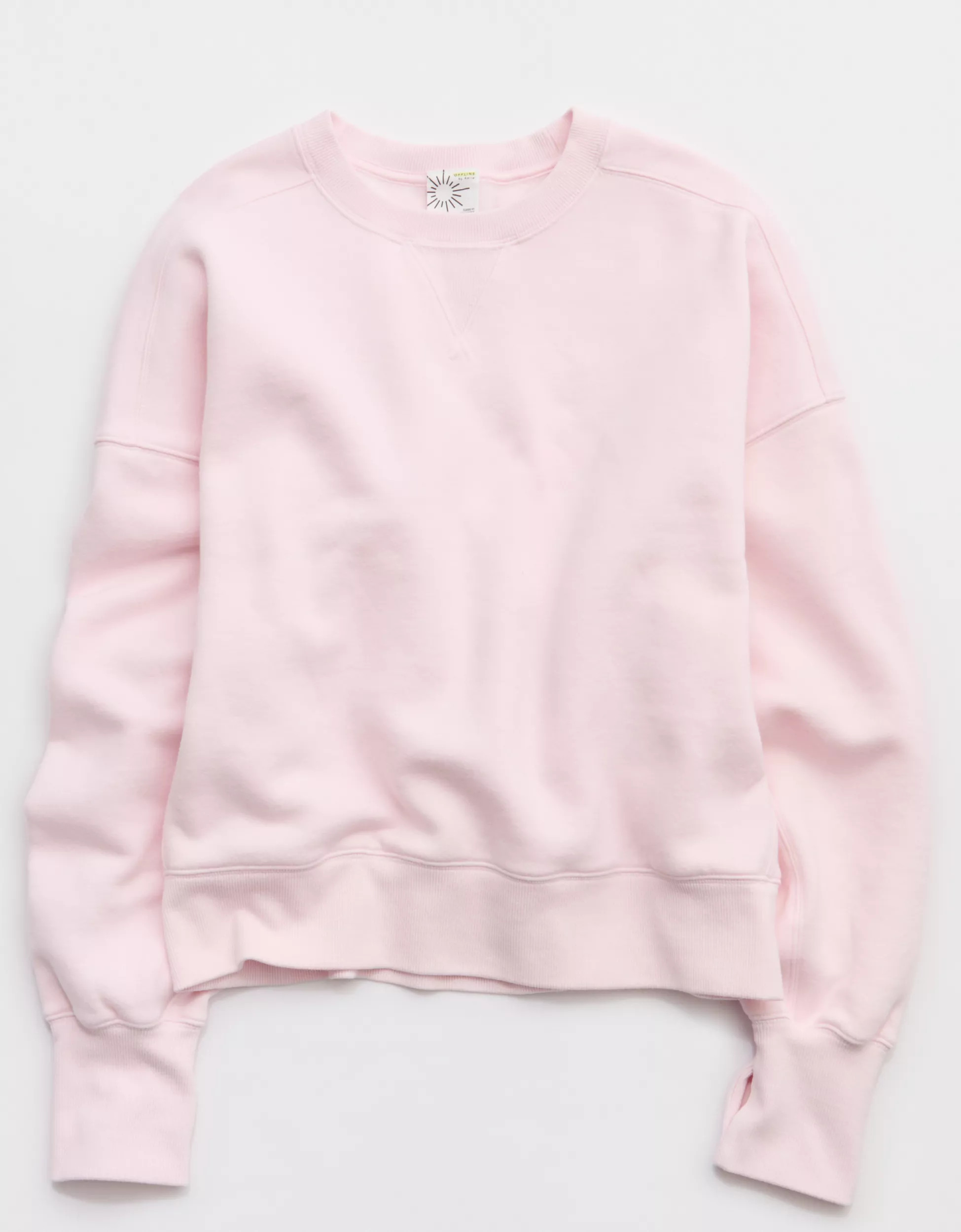 OFFLINE By Aerie Cloud Fleece Classic Crewneck Sweatshirt | Aerie