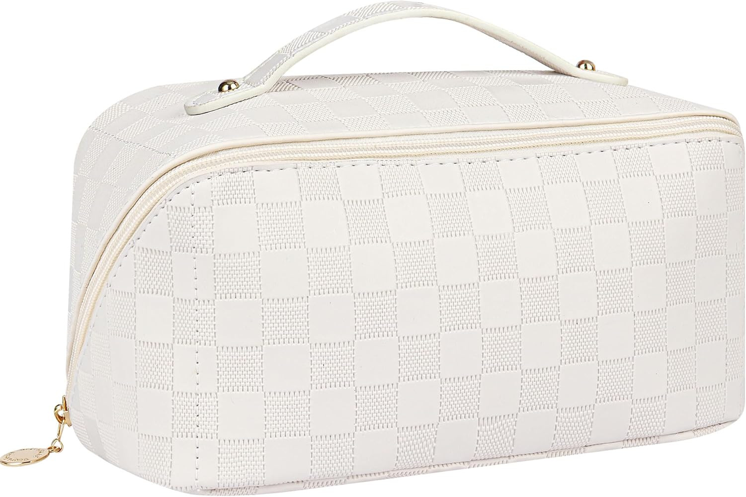 Makeup Bag,Large Capacity Travel Cosmetic Bag with Portable Handle, Multifunctional Makeup Organi... | Amazon (US)