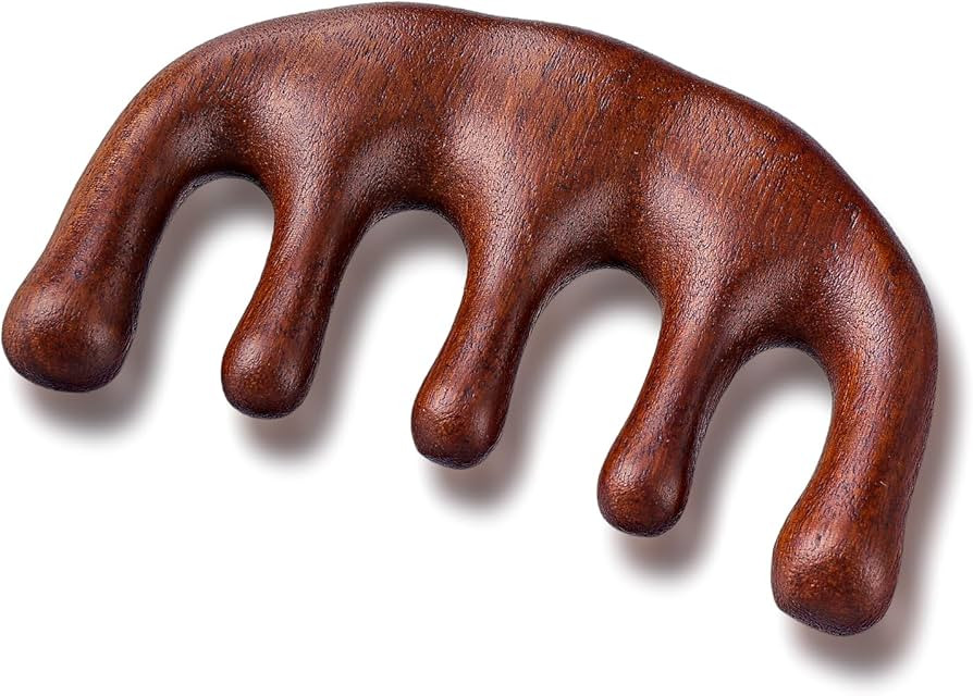 Amaxiu Kopfhaut Massagekamm aus Holz, natürlicher Sandelholzkamm kein statischer Kamm mit breite... | Amazon (DE)