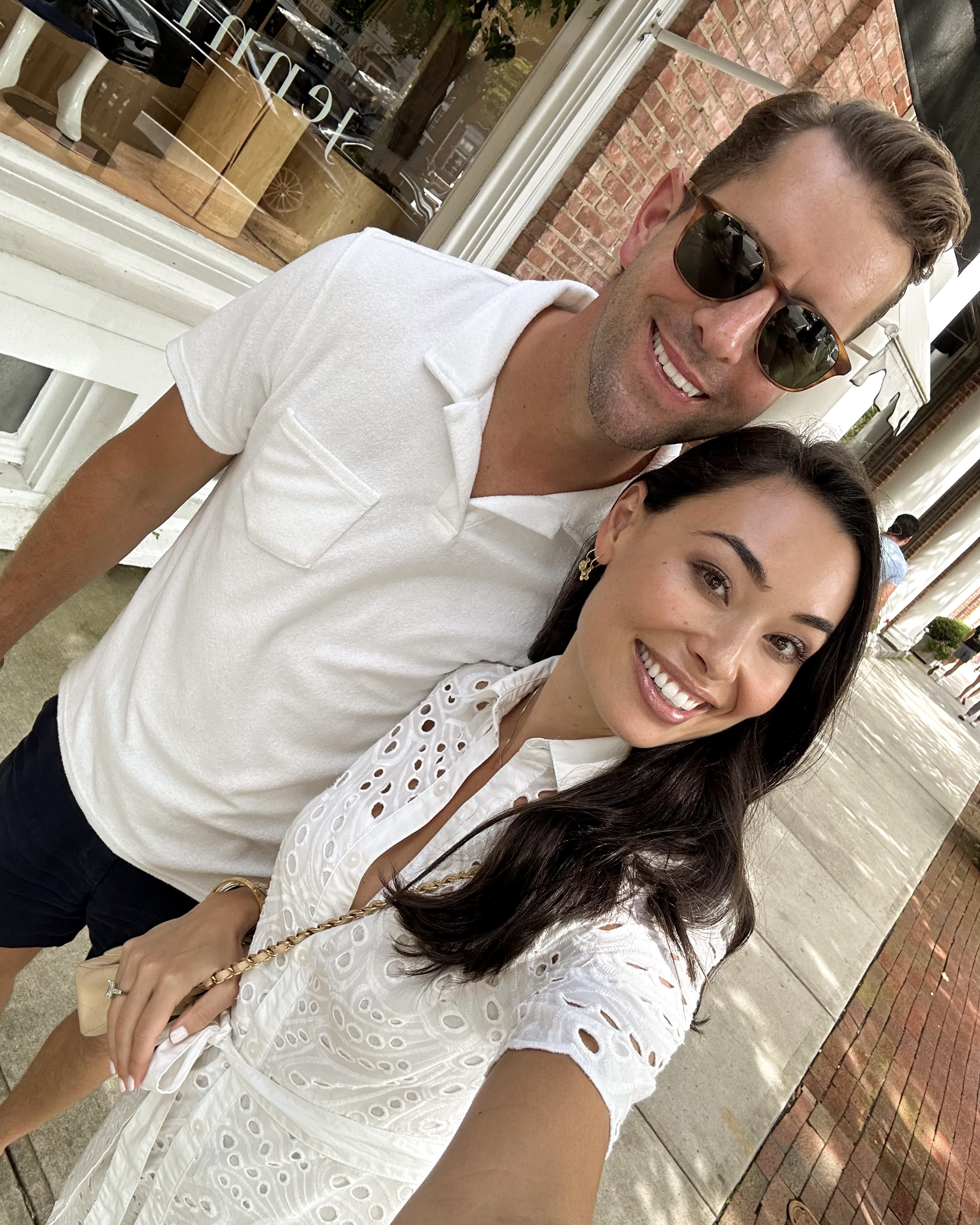 Kat Jamieson wears Everyone Loves The Weekend in the Hamptons. Thomas Jamieson wears a terry polo. Classic outfit, spring style, summer fashion. 

#LTKBeauty #LTKMens #LTKSeasonal